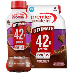 Premier Protein envase frontal chocolate, proteína abundante listo para beber