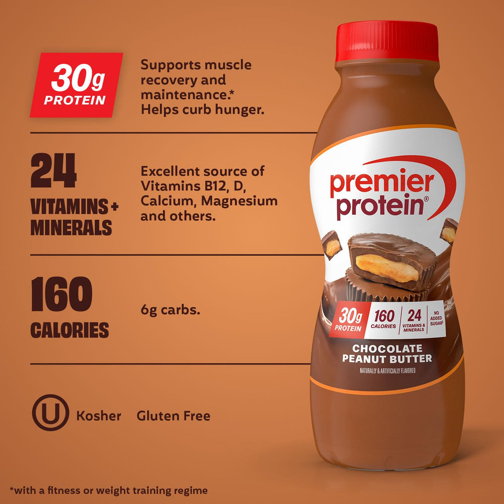 Premier Protein textura cremosa del batido destacando su consistencia rica