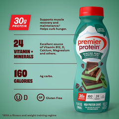 Premier Protein primer plano textura espumosa del batido, cremosidad y saciedad