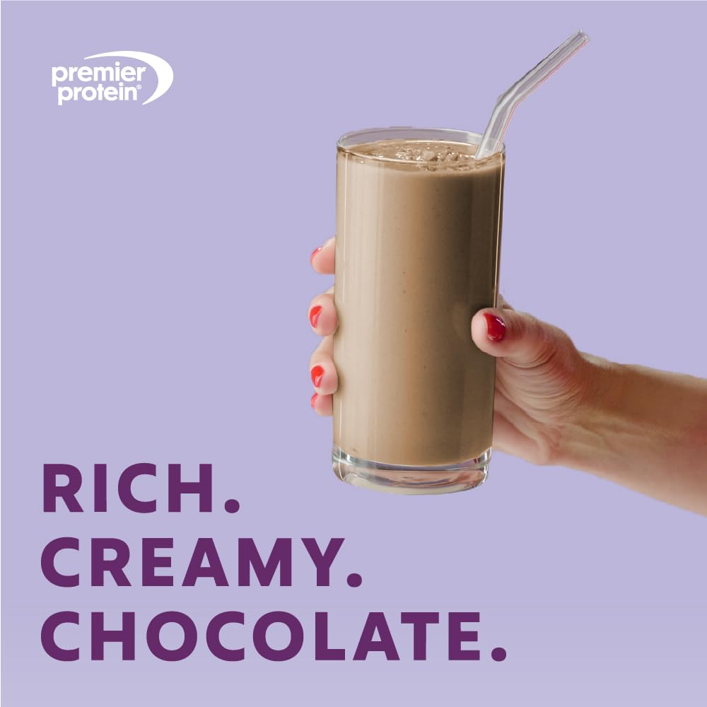 Premier Protein etiqueta con lista de ingredientes y fibras prebióticas, transparencia nutricional