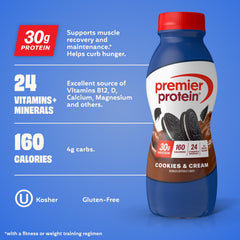 Premier Protein primer plano de textura cremosa destacando sabor y suavidad