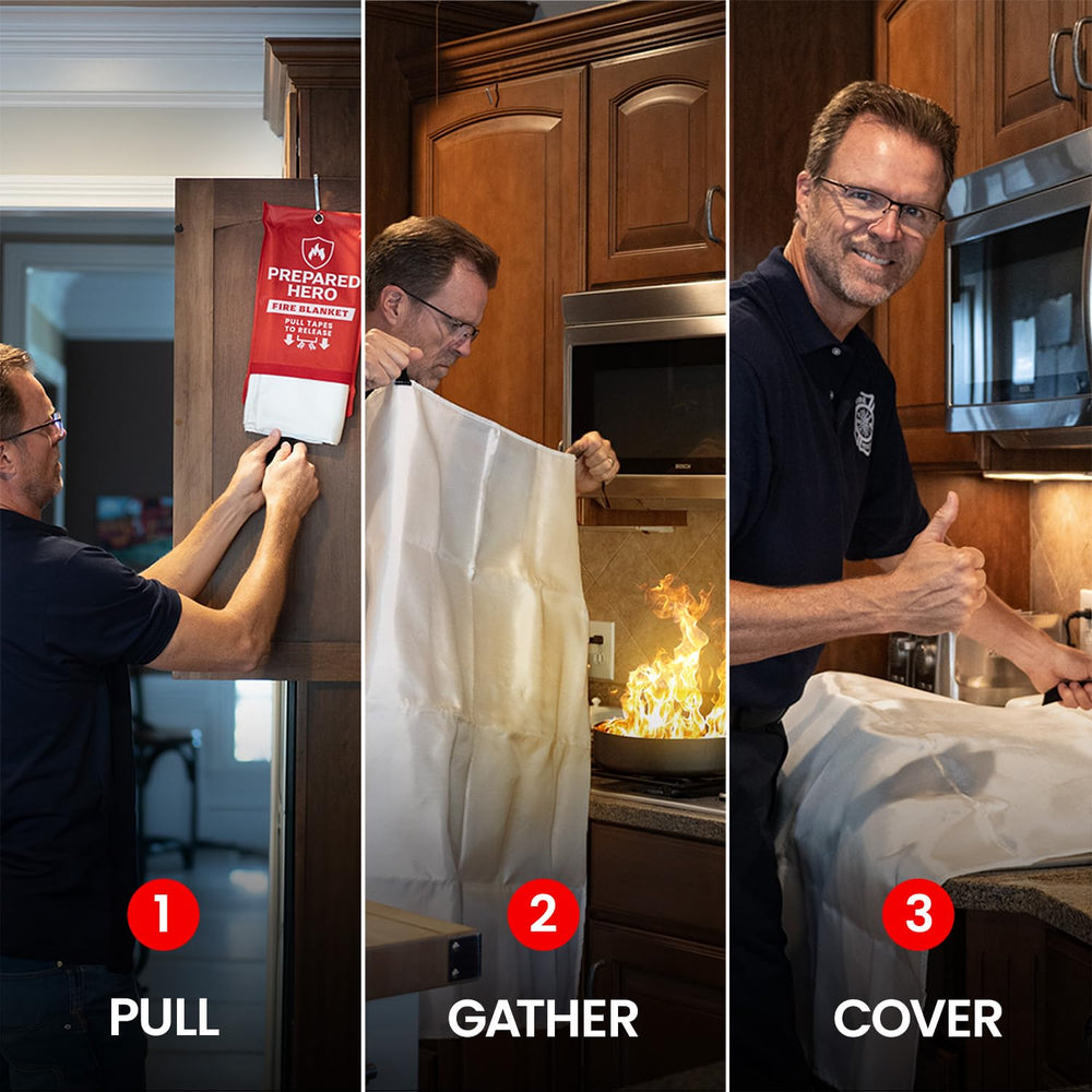 Prepared Hero en uso en cocina protegiendo superficies y personas
