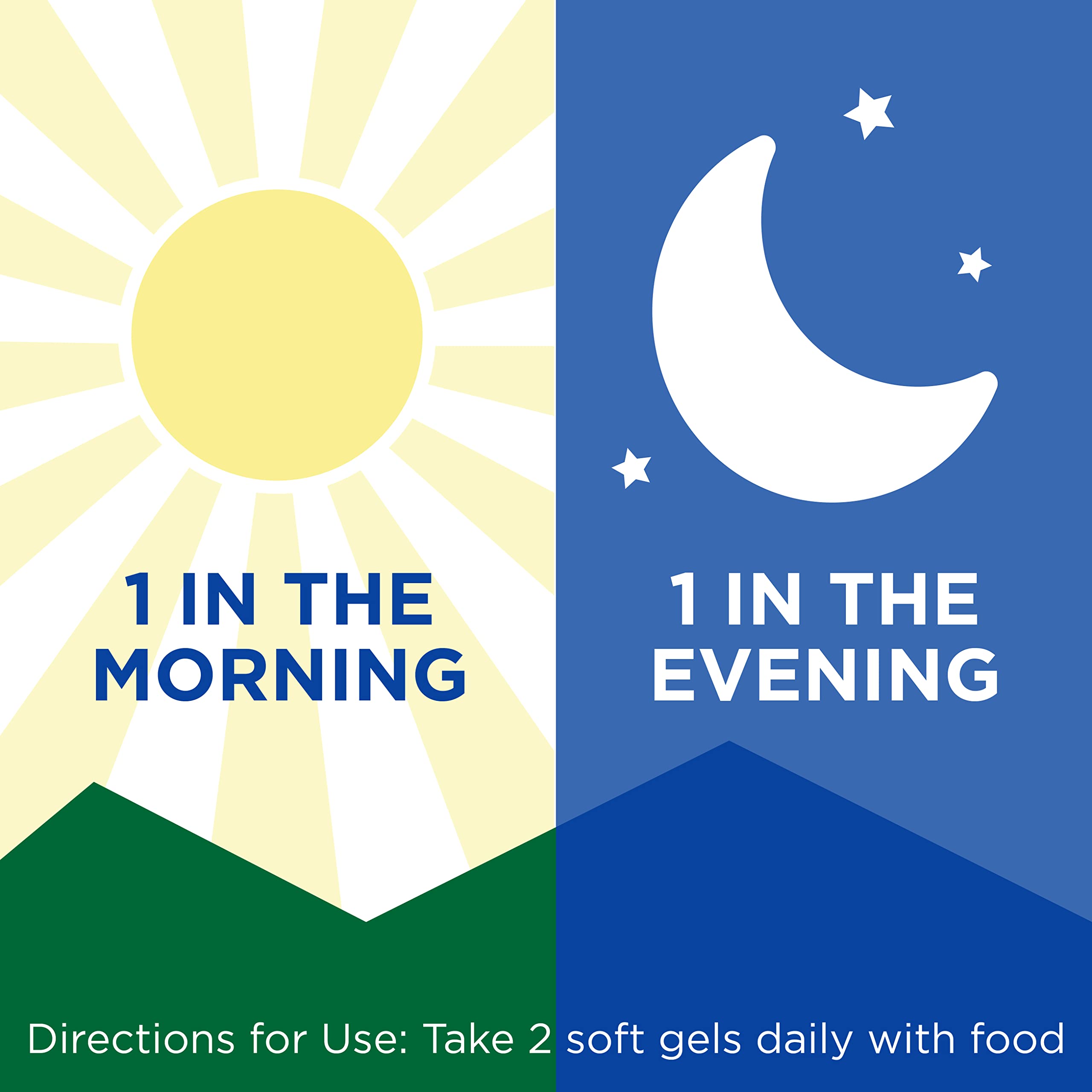 PreserVision cápsulas junto a un plato y vaso, muestra toma con comida