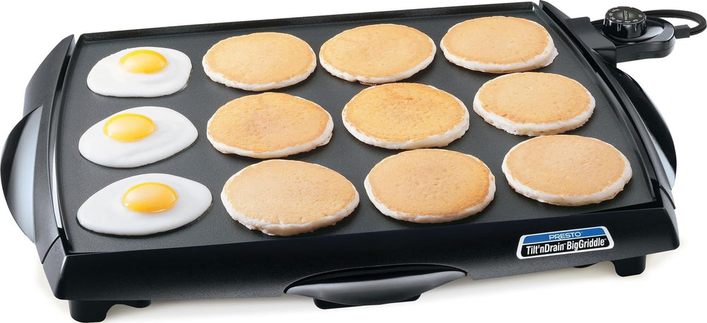 Presto plancha frontal mostrando superficie amplia y limpieza fácil