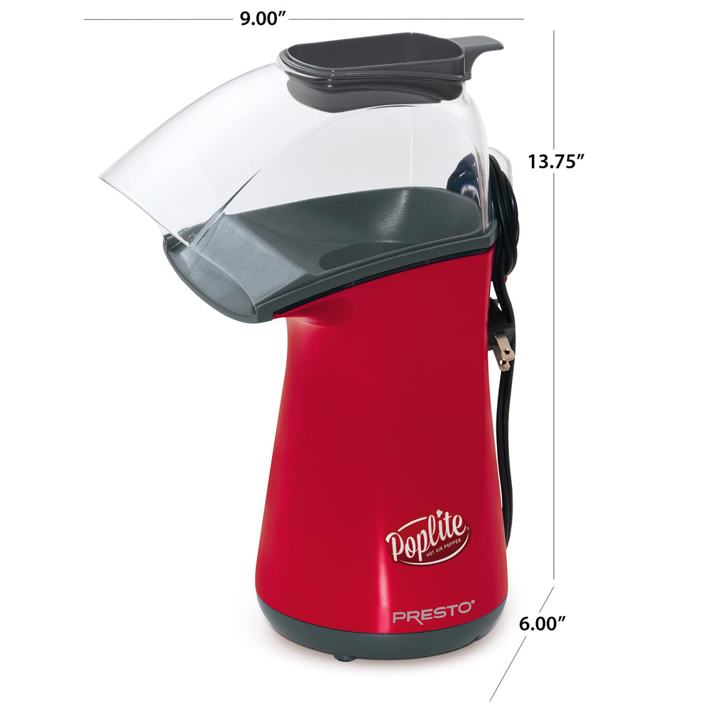 Presto PopLite en uso en cocina con bol lleno, produce hasta 18 tazas rápidamente