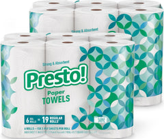 Presto! rollo frontal mostrando empaque grande y ahorro de recambios
