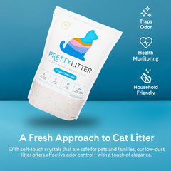 PrettyLitter comparación de tamaño de bolsa para almacenar y ahorrar espacio