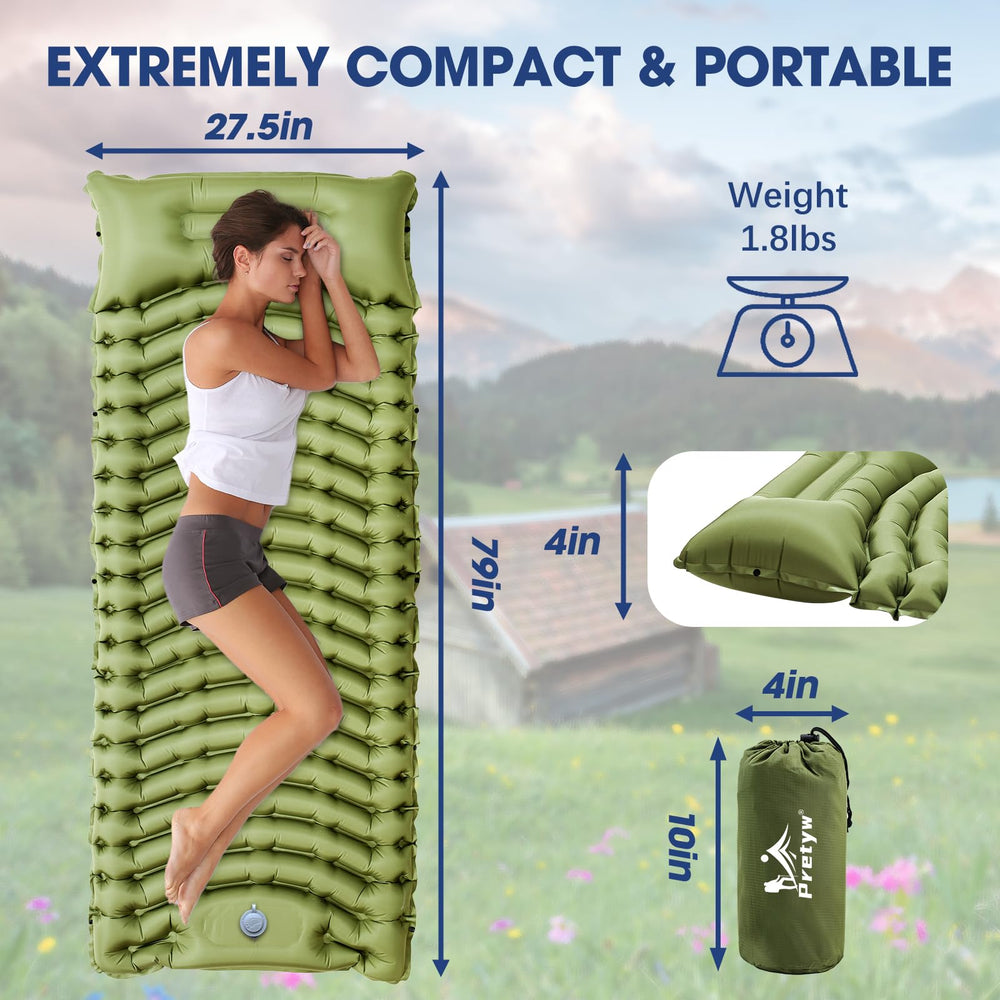 Pretyw close-up of built-in pillow offering head support comfort