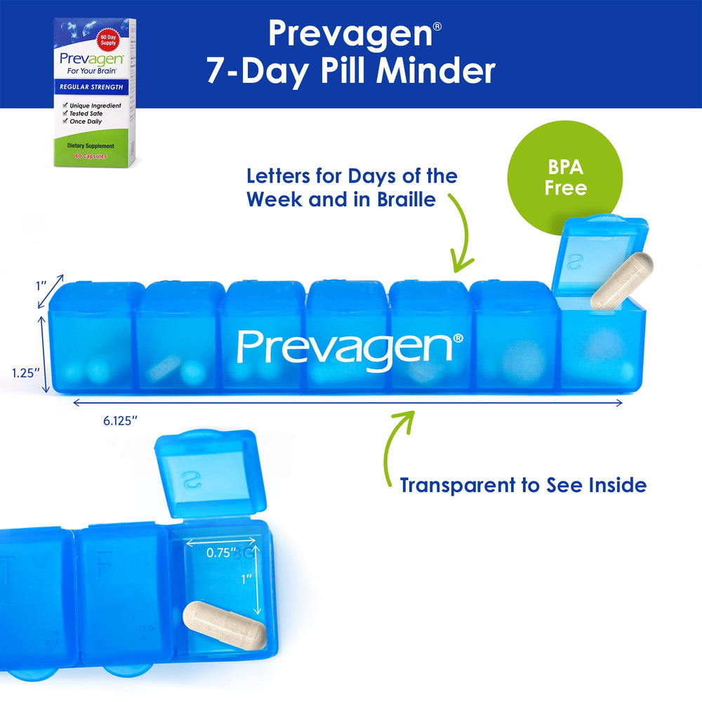Detalle de una cápsula Prevagen destacando fácil de tragar y conveniencia