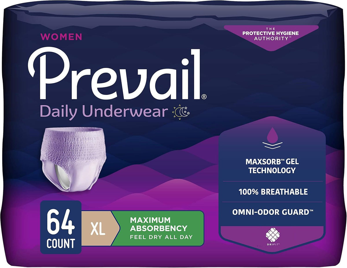 Prevail empaquetado frontal mostrando unidad y beneficio discreto