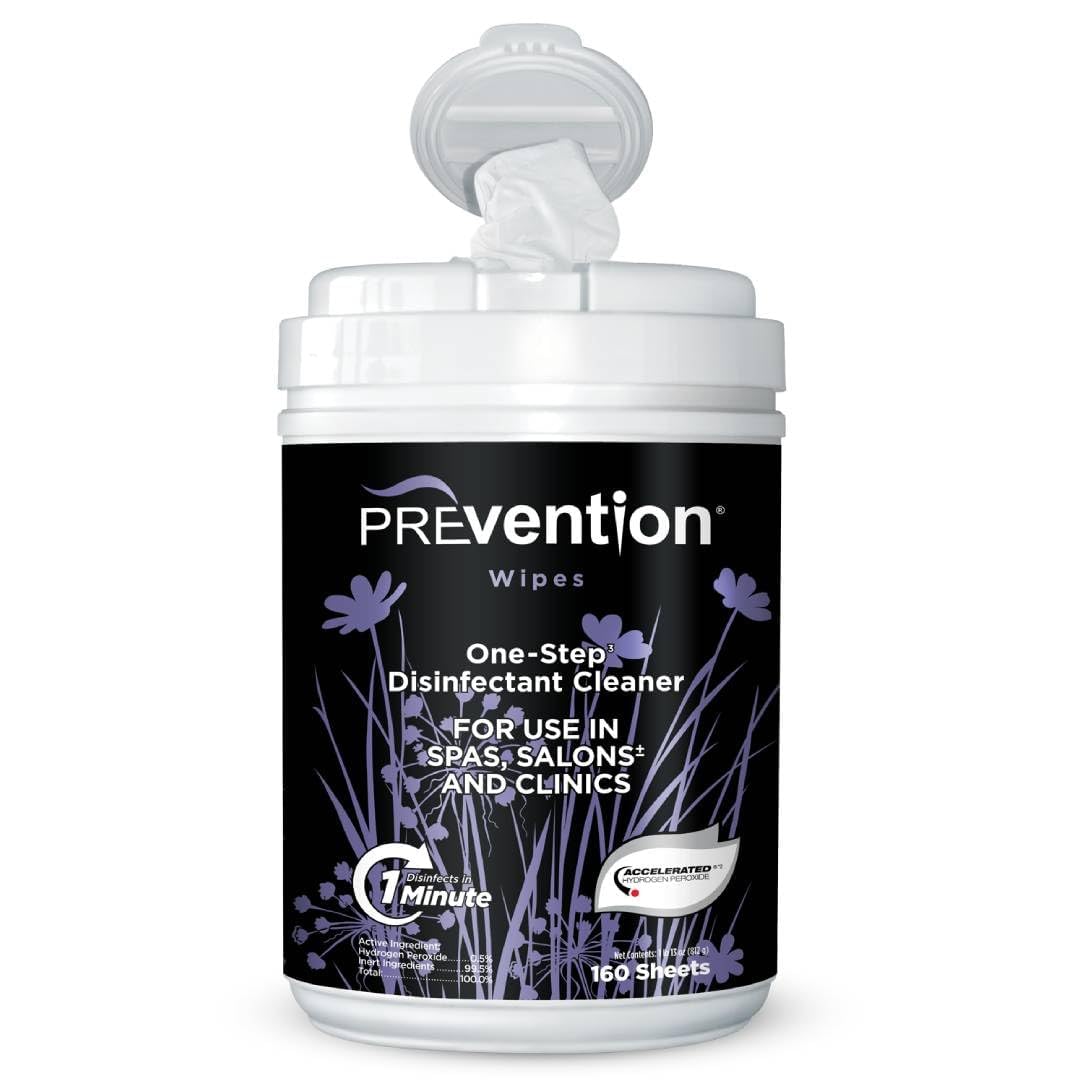 Prevention bote frontal mostrando 160 toallitas para ahorro de tiempo