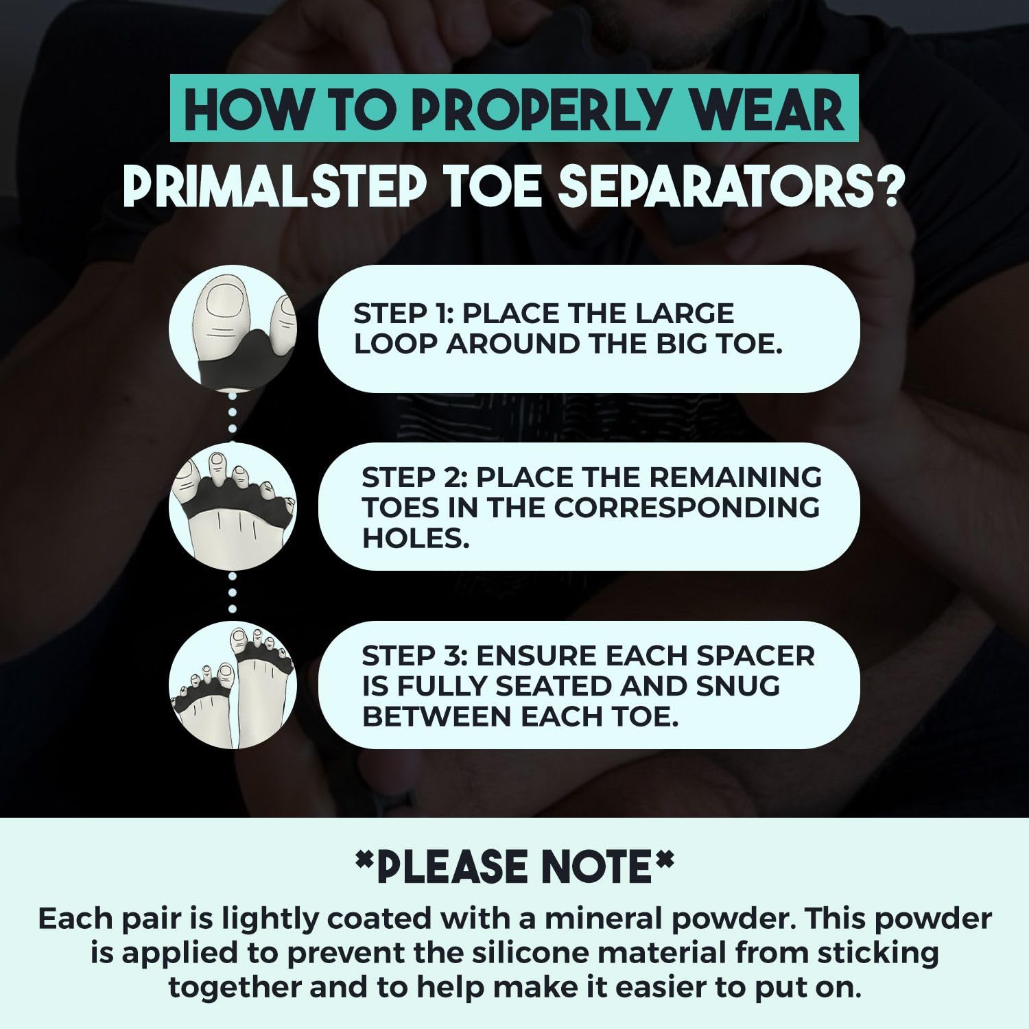 PRIMALSTEP vista lateral del separador mostrando perfil ergonómico para adaptación