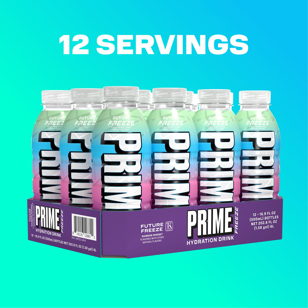 PRIME HYDRATION botella abierta derramando bebida para ilustrar uso