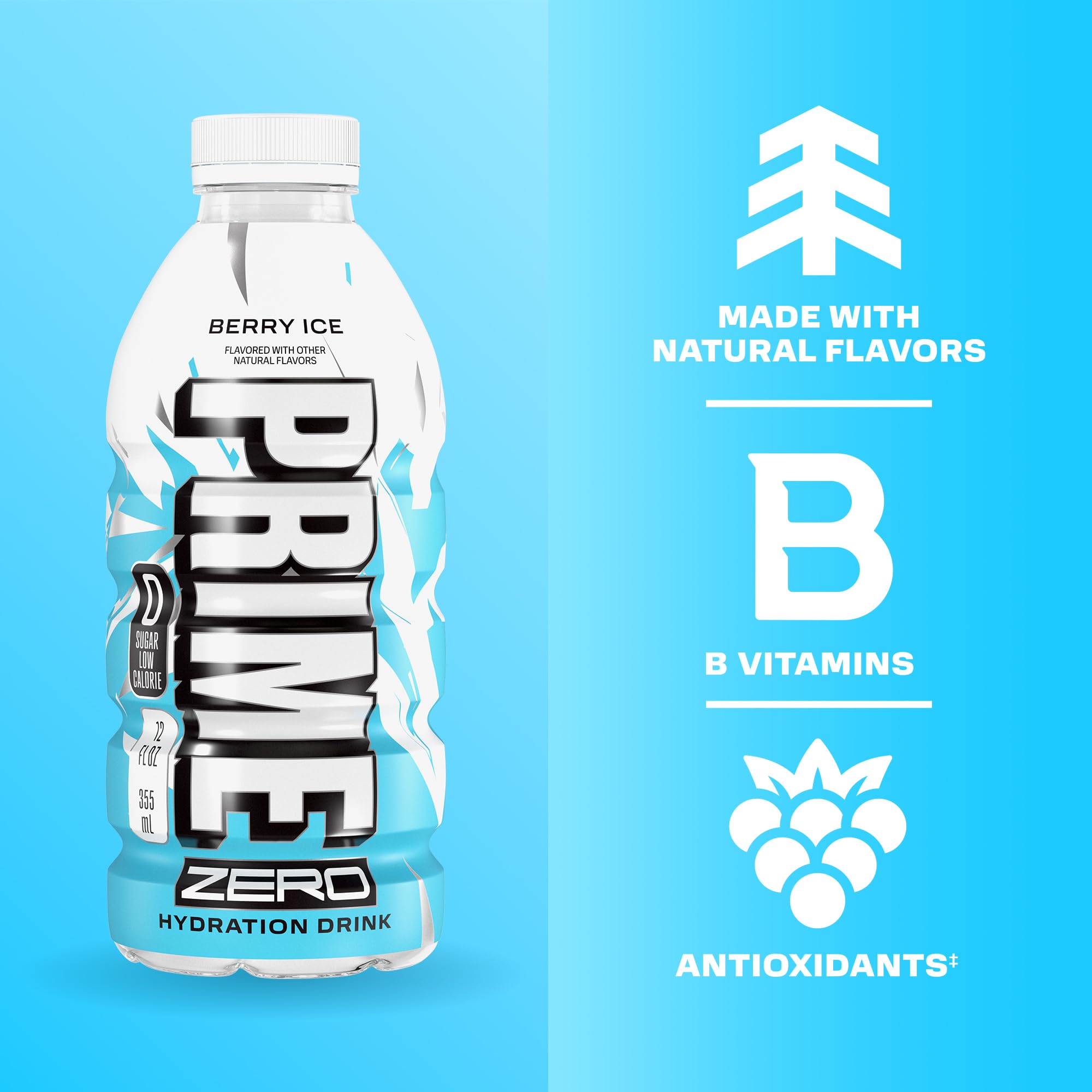 PRIME HYDRATION Orange Ice servido con hielo, aroma cítrico revitalizante