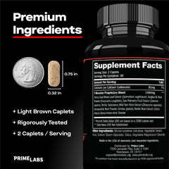 Prime Labs caplet in hand for scale demonstrating easy daily dosing