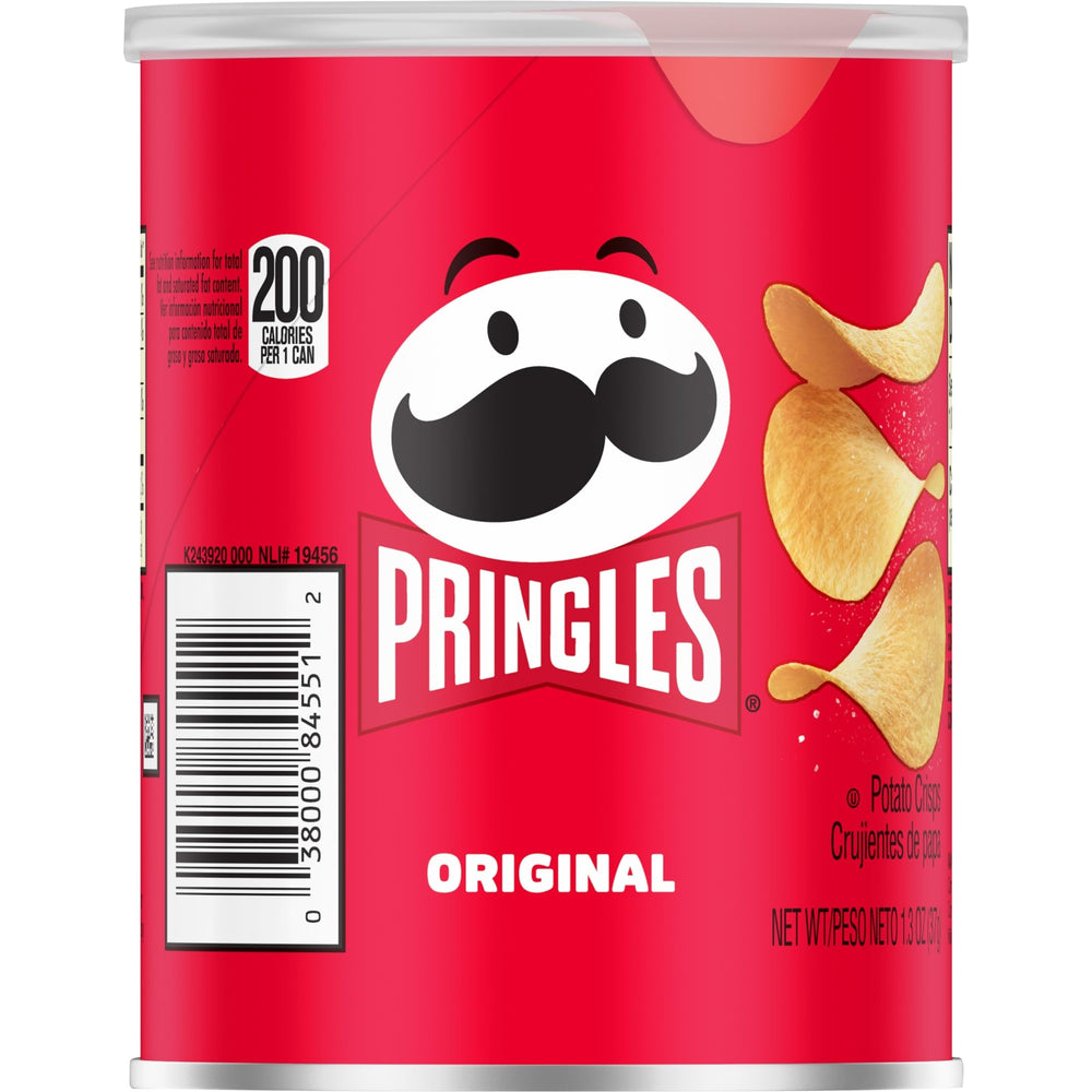 Pringles etiqueta con información de ingredientes y certificación
