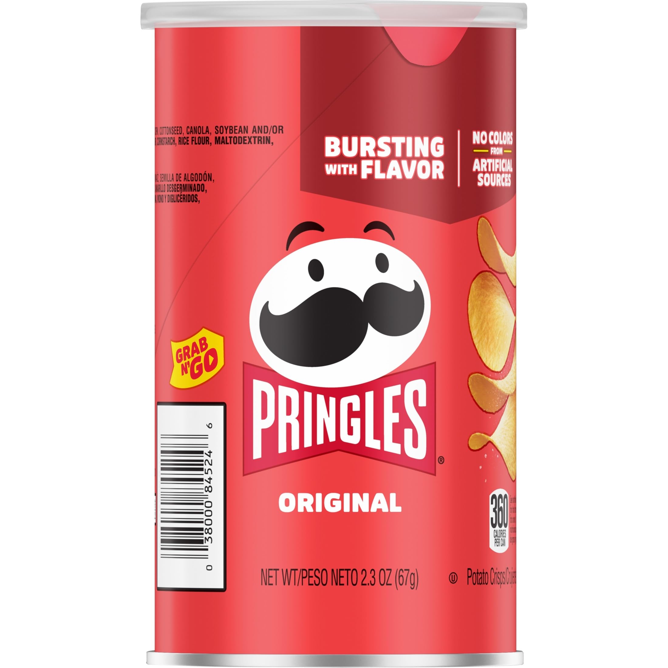 Pringles paquete de 12 latas mostrando stock listo para repartir