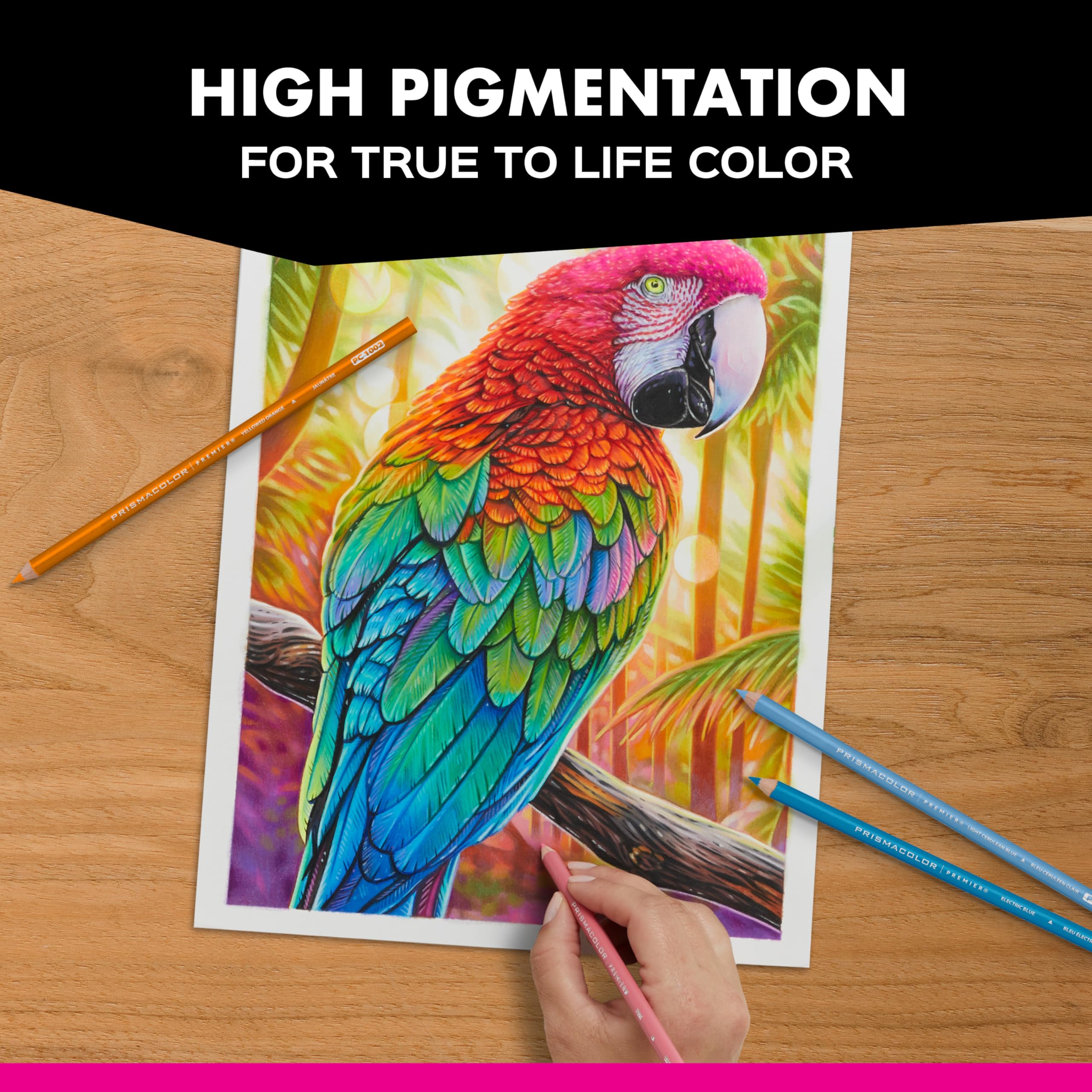 Prismacolor primer plano de textura cremosa de la mina para capas
