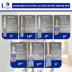 Pro Grade close-up of synthetic bristles demonstrating paint-holding capacity and smooth finish