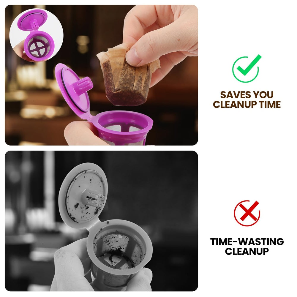 Pro Mael filtro en acción dentro de una Keurig para extracción uniforme