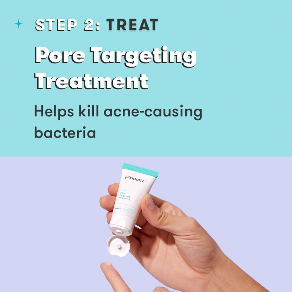Proactiv kit completo dispuesto para rutina diaria de 30 días equilibrando hidratación