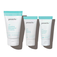 Proactiv frente del empaque mostrando kit completo y beneficios visibles