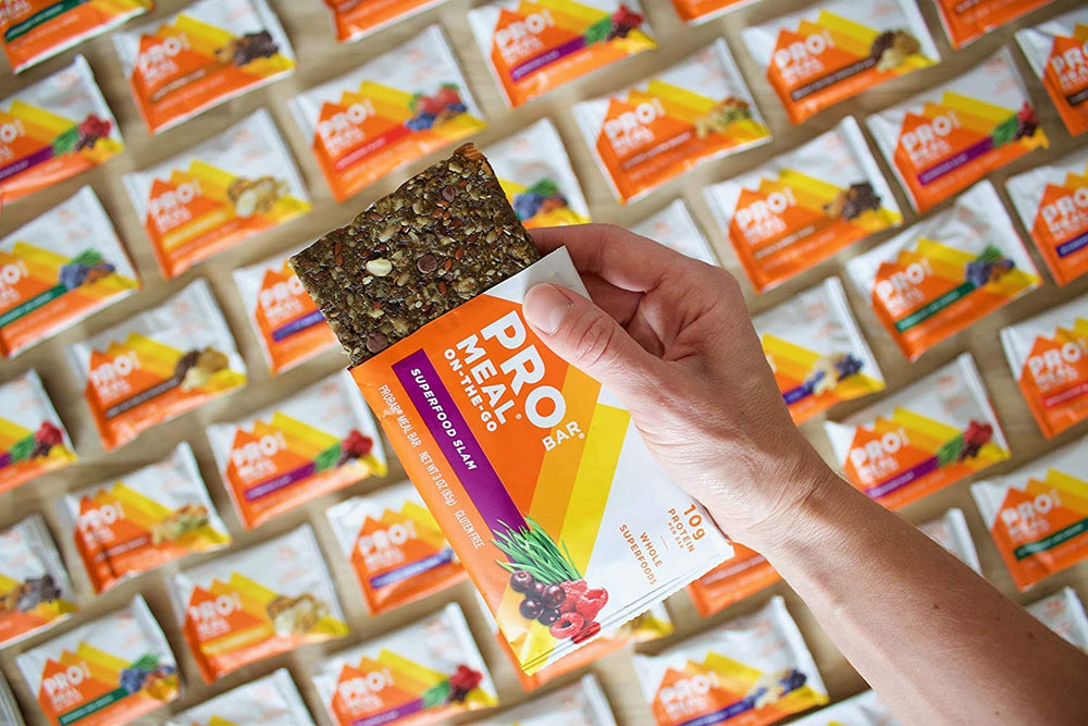 PROBAR barra servida en desayuno saludable para comenzar el día