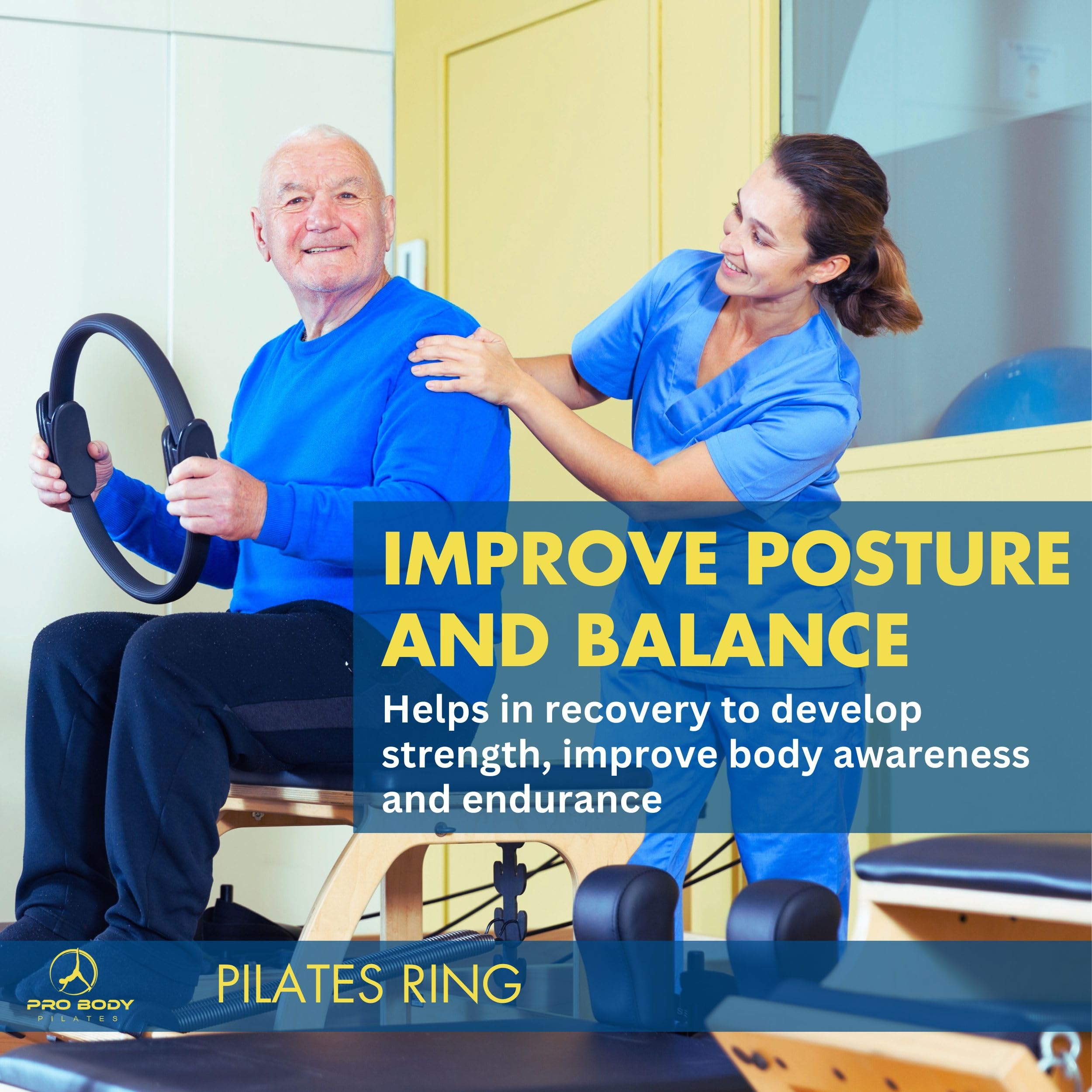 ProBody Pilates etiqueta y cierre de cubierta resistente a la humedad