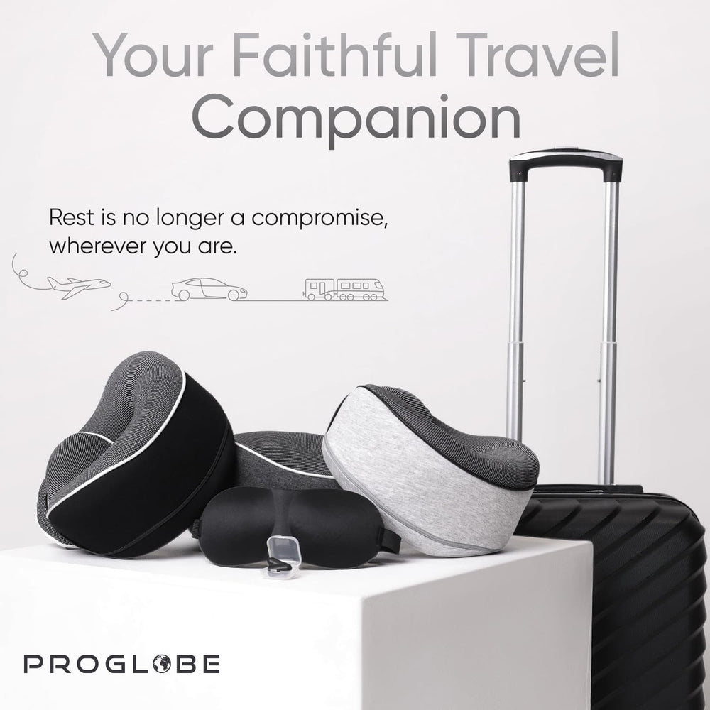 Proglobe used in airplane seat illustrating improved travel rest