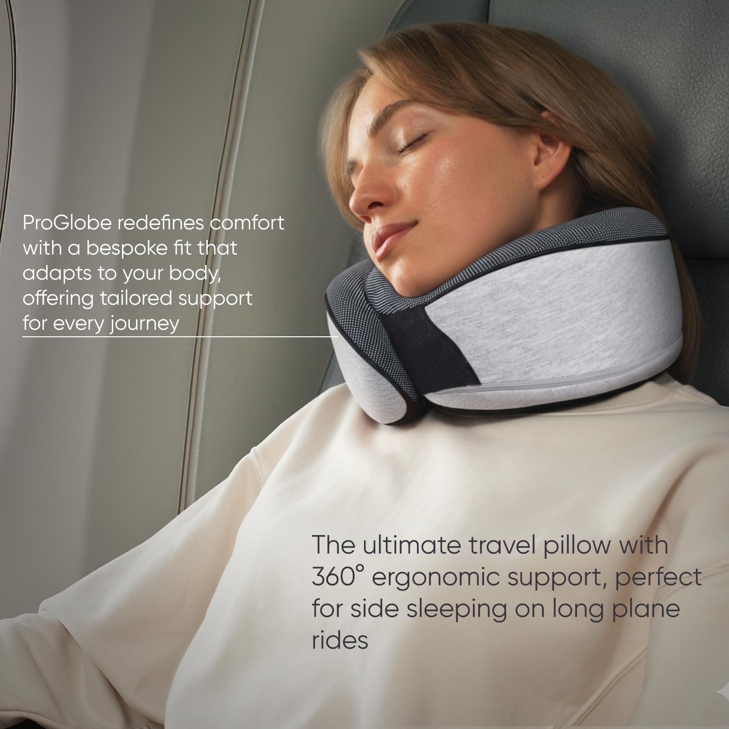 Proglobe pillow folded compactly showing travel-ready portability