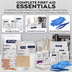 ProHeal lavado ocular y crema para quemaduras en set de emergencia