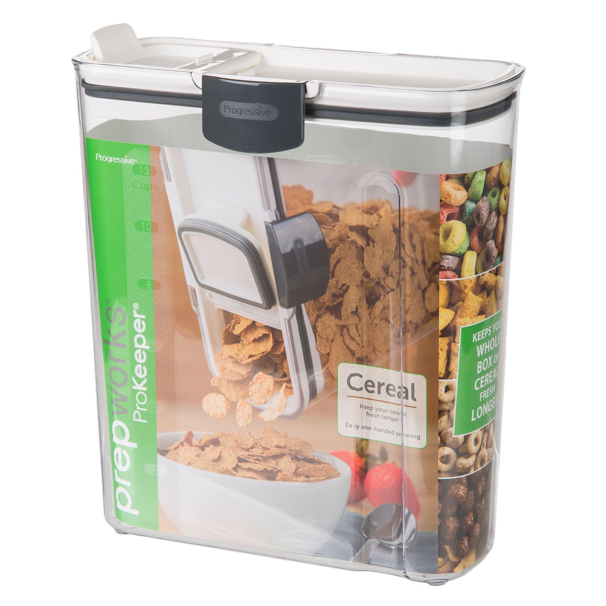 ProKeeper vertiendo cereal sin derrames para servicio rápido