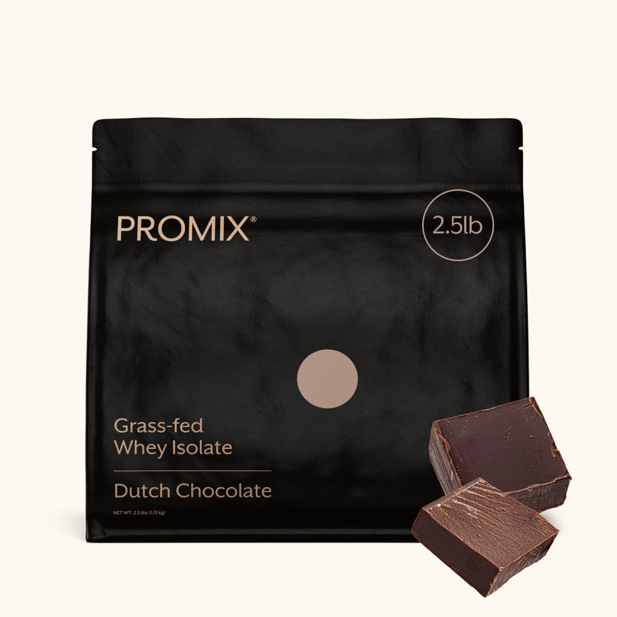 ProMix Nutrition envase frontal de Whey Isolate Chocolate mostrando formato y beneficio