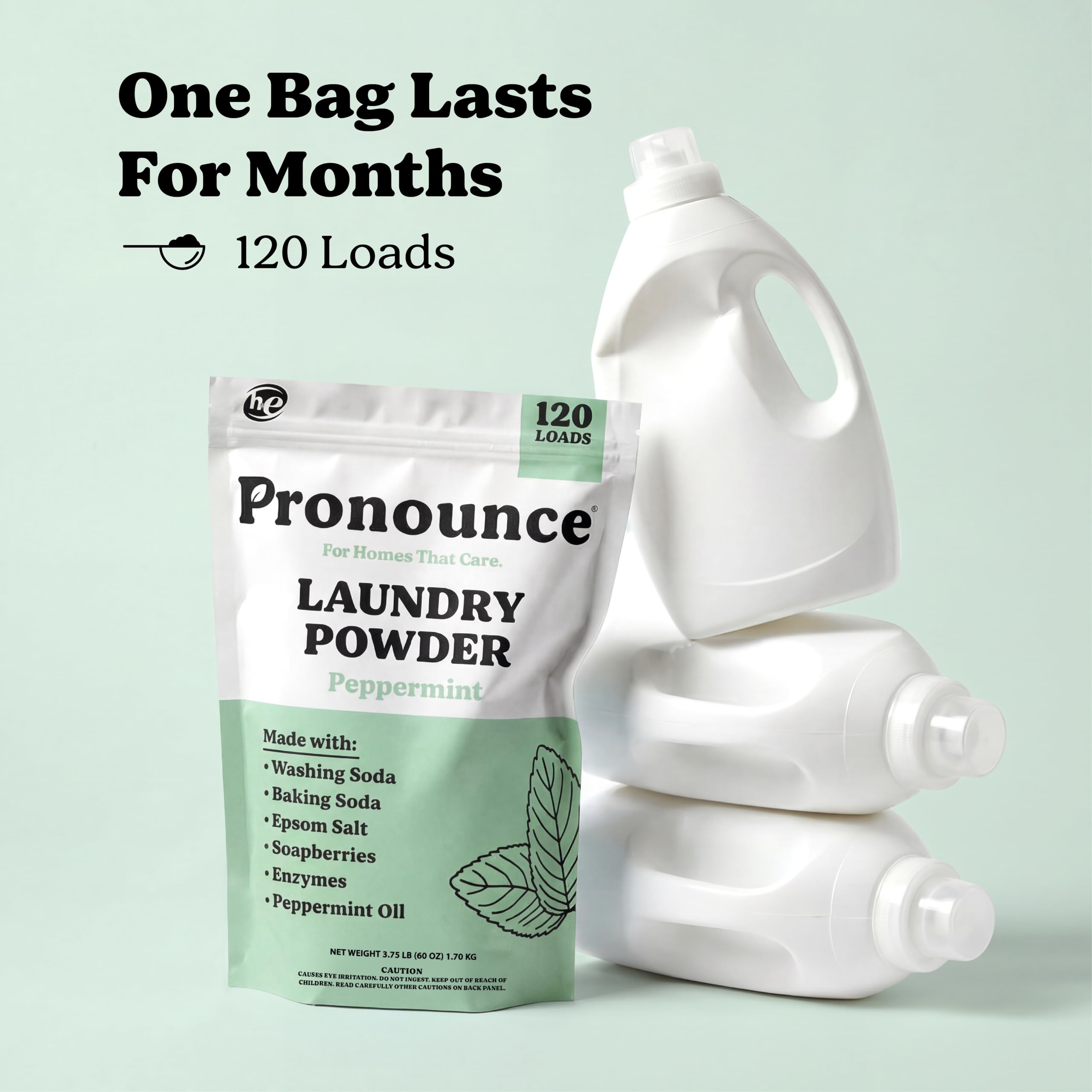 Pronounce en uso en lavadora HE demostrando compatibilidad y eficiencia