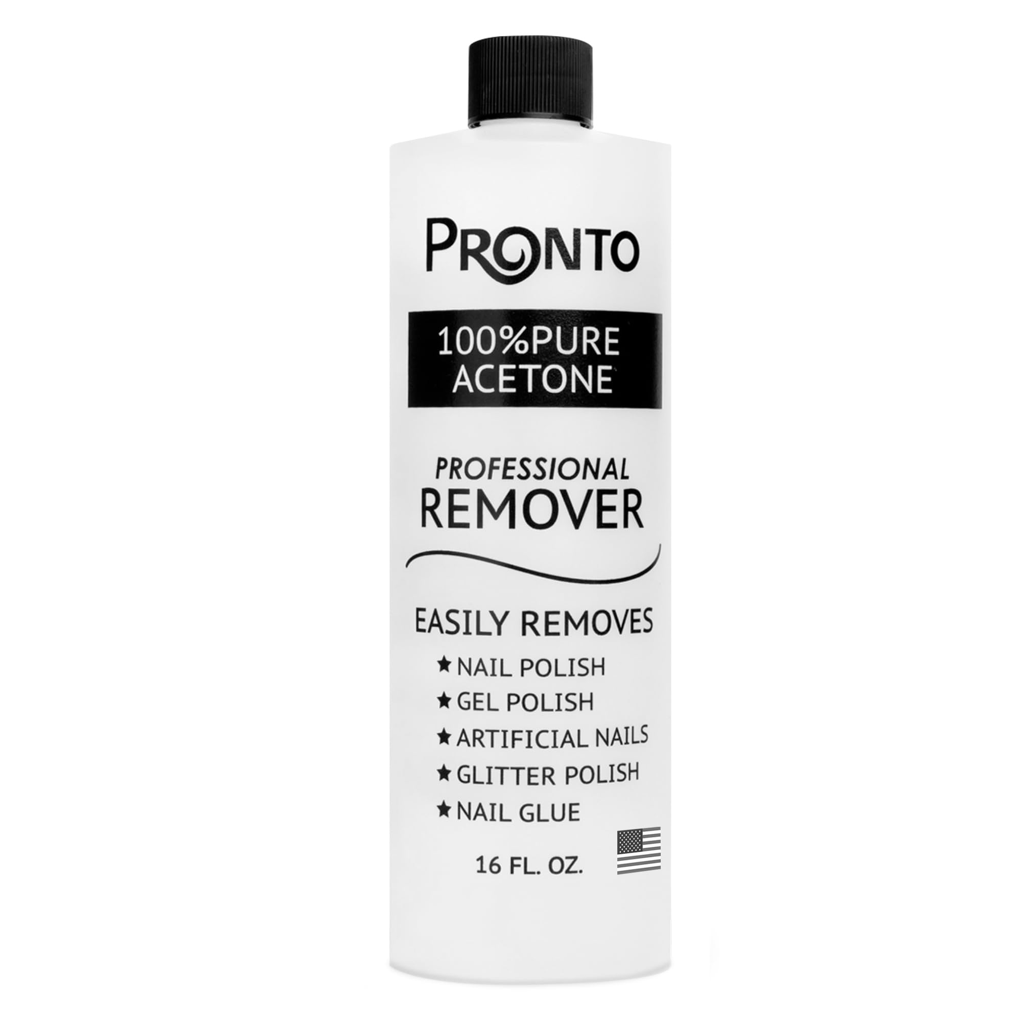 Pronto botella frontal 16 fl oz mostrando capacidad profesional