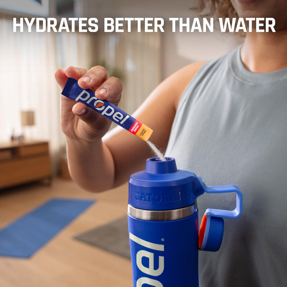 Propel uso en entrenamiento con botella, repone electrolitos tras ejercicio
