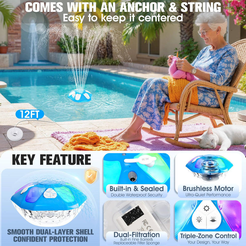 ProSplash ancla ponderada y cuerda de 12 pies para seguridad