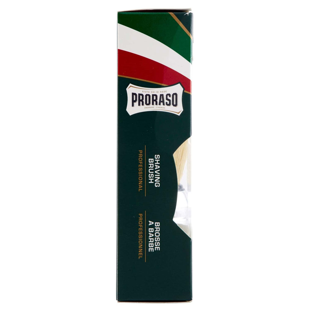Proraso detalle de cerdas de cerda natural para mejor retención de agua