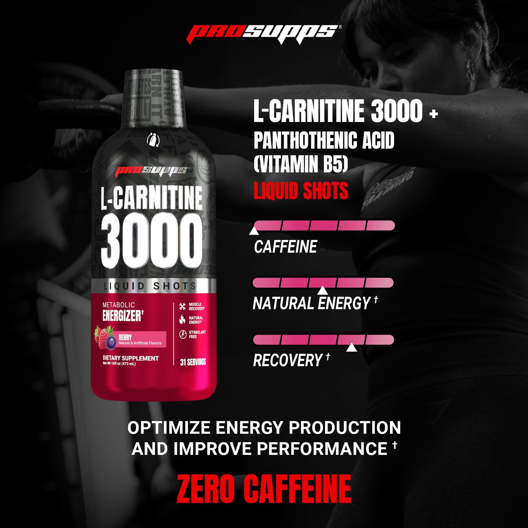 ProSupps detalle de botella mostrando textura líquida y calidad