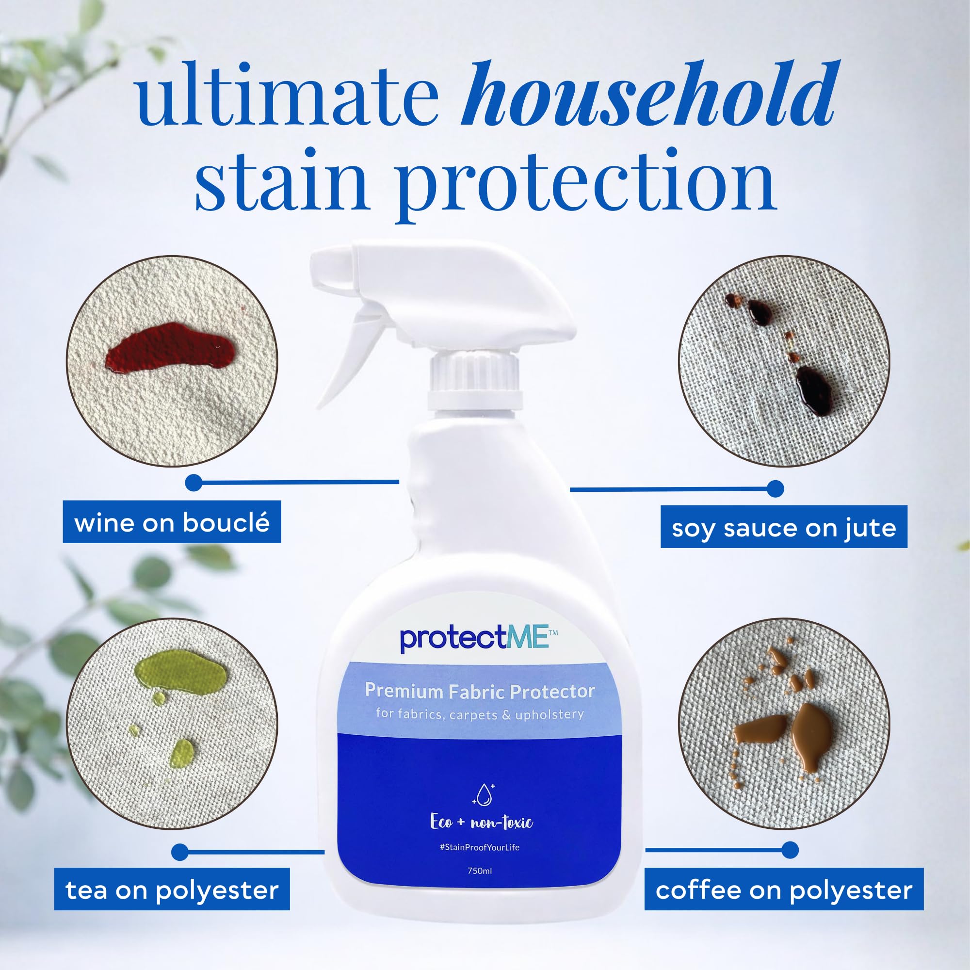 protectME etiqueta con información y fórmula sin PFAS ni solventes