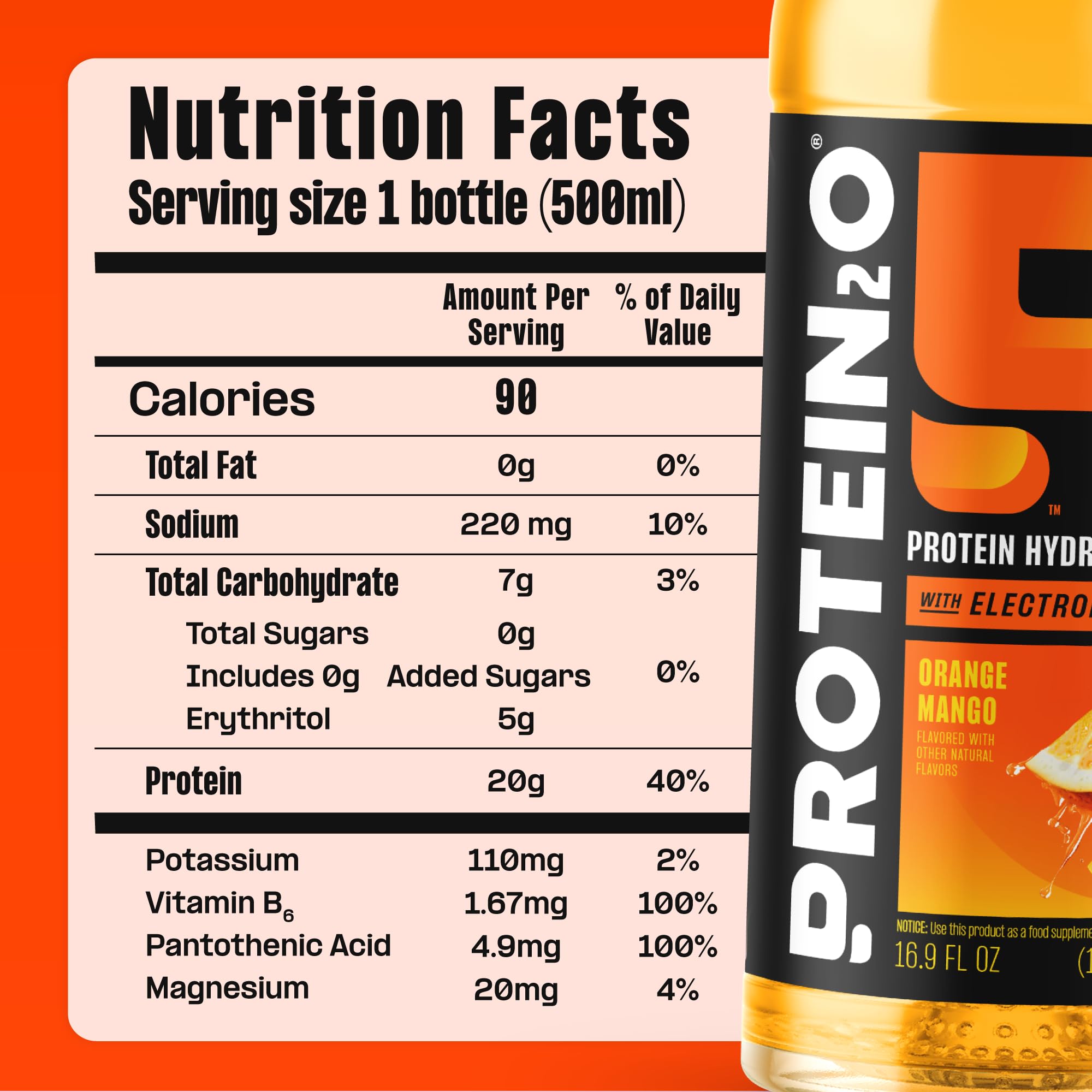 Protein2o en mesa junto a equipo deportivo para estilo de vida activo