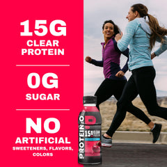 Protein2o botella en manos durante entrenamiento para hidratación rápida