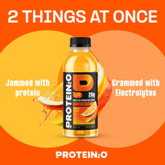 Protein2o etiqueta nutricional enfocada en proteína y electrolitos