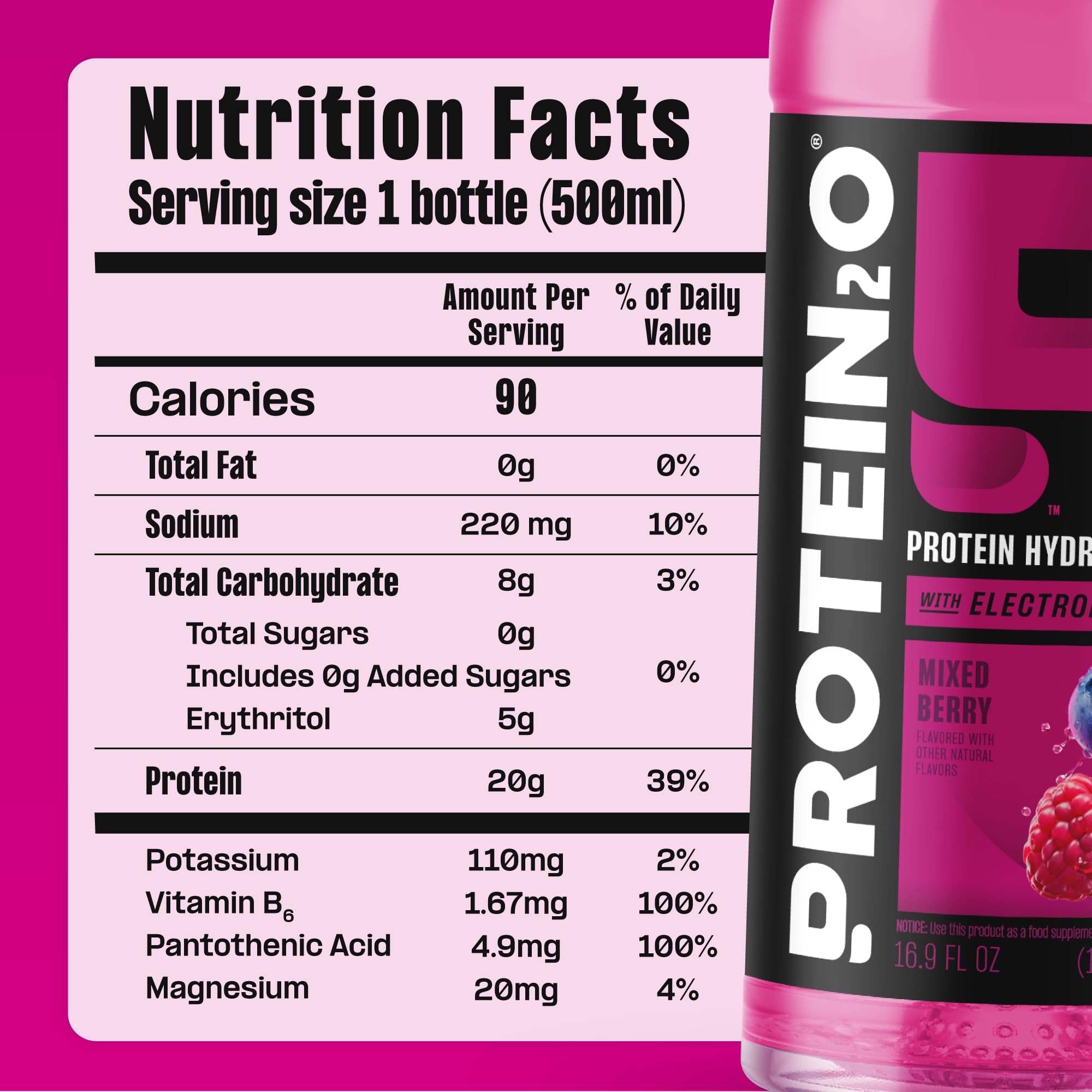 Protein2o en ambiente de gimnasio enfatizando recuperación y energía
