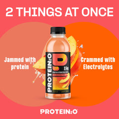 Protein2o etiqueta con información nutricional visible y beneficios claros