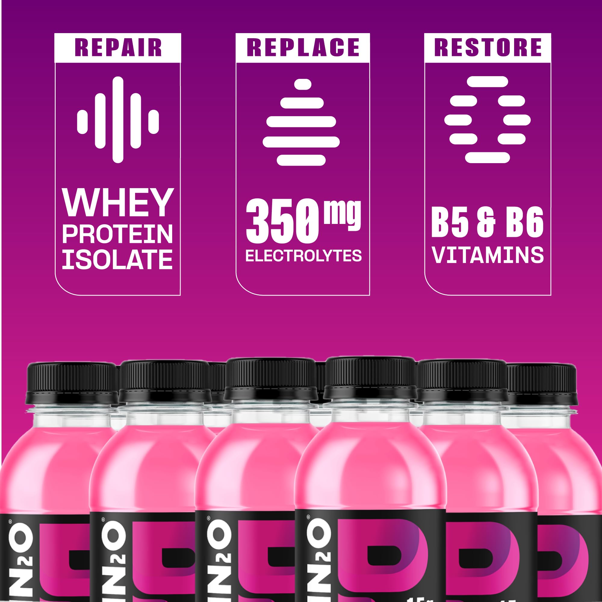 Protein2o etiqueta con lista de ingredientes perfecta para elegir sin azúcares añadidos