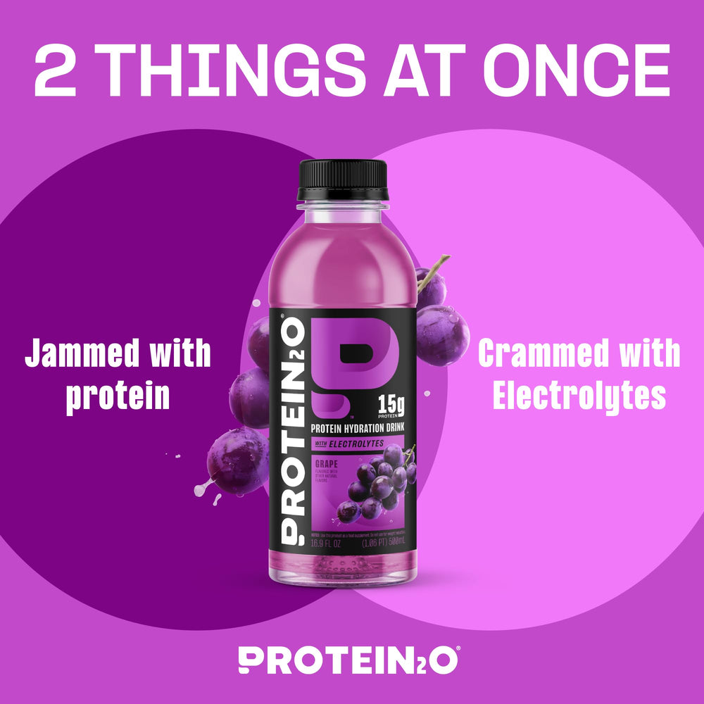 Protein2o primer plano de líquido claro mostrando textura ligera y pura