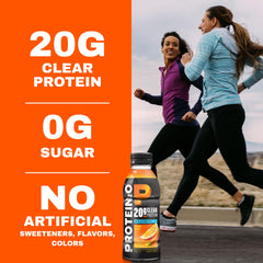 Protein2o bebida clara vertida mostrando textura ligera y refrescante
