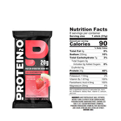 Protein2o bebida mezclada clara en vaso mostrando textura refrescante