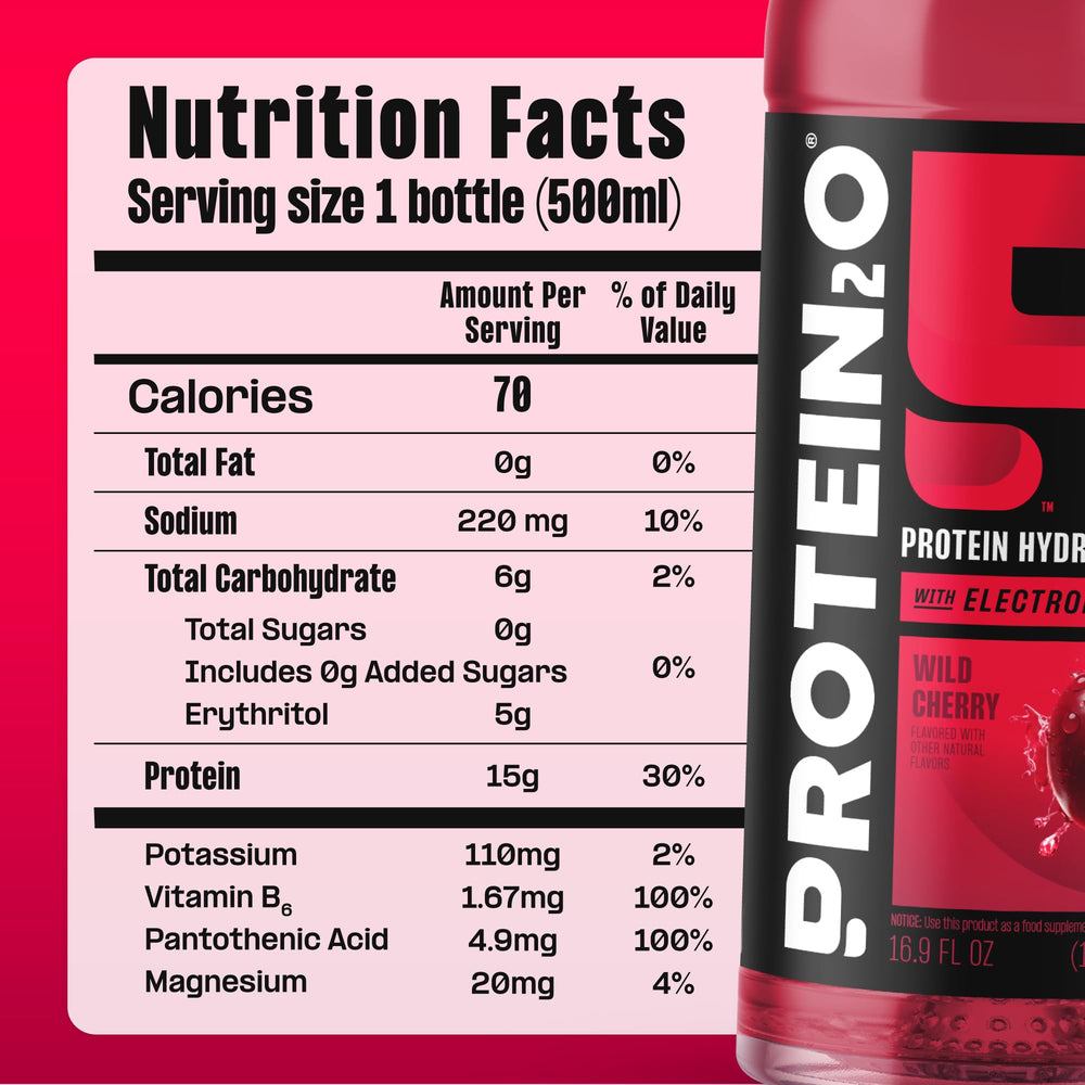 Protein2o bebida en escenario deportivo representando recuperación activa